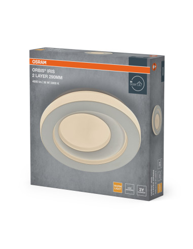 PLAFON ORBIS IRIS 2LAYER 290MM 36W 830 WT 
