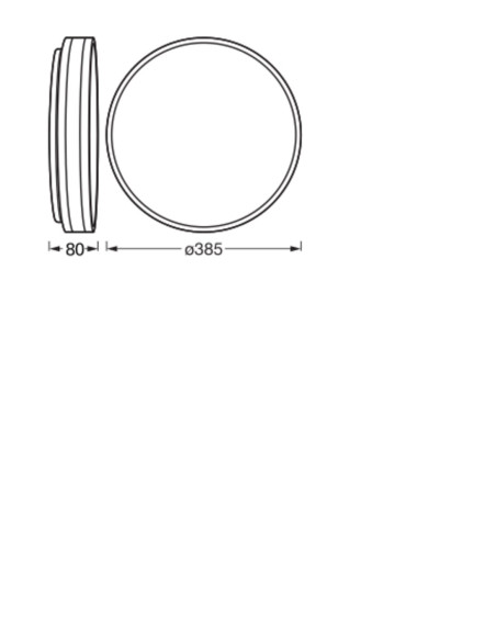 PLAFON ORBIS CALEB 385MM 24W 830 BK 