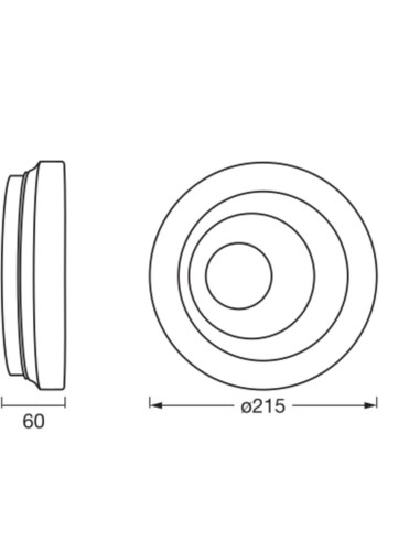 PLAFON ORBIS IRIS 3LAYER 215MM 24W 830 WT 