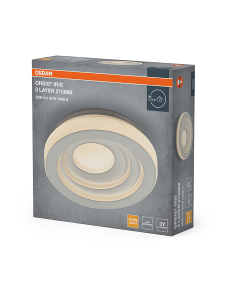 PLAFON ORBIS IRIS 3LAYER 215MM 24W 830 WT 