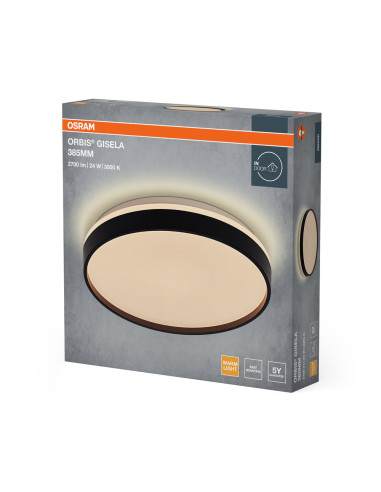 PLAFON ORBIS GISELA 385MM 24W 830 BK 