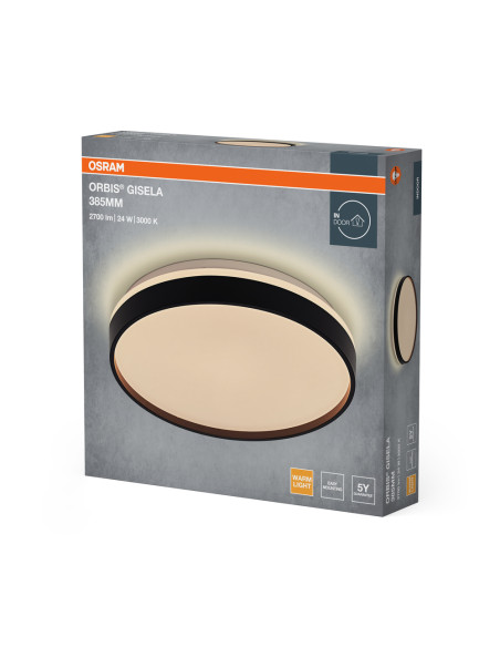 PLAFON ORBIS GISELA 385MM 24W 830 BK 