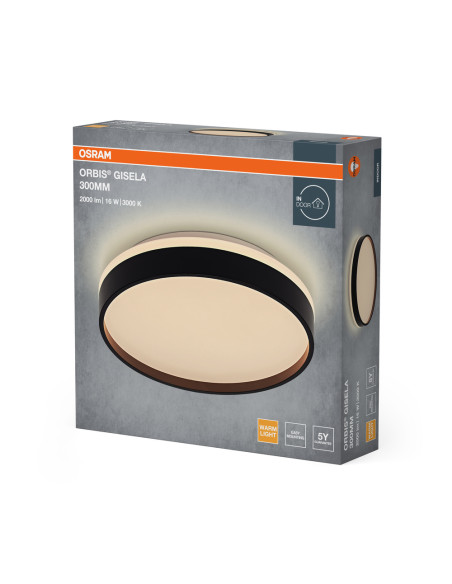 PLAFON ORBIS GISELA 300MM 16W 830 BK 