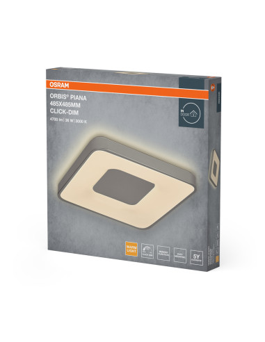 PLAFON ORBIS PIANA 485X485 36W830CLICKD SI 