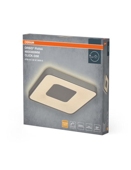 PLAFON ORBIS PIANA 485X485 36W830CLICKD SI 