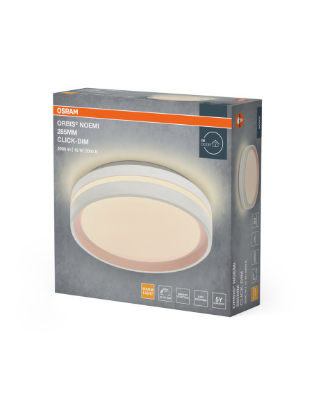 PLAFON ORBIS NOEMI 285MM 16W 830CLICKD WT 