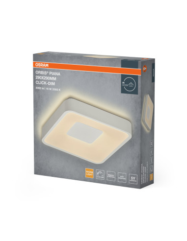 PLAFON ORBIS PIANA 290X290 16W830CLICKD WT 