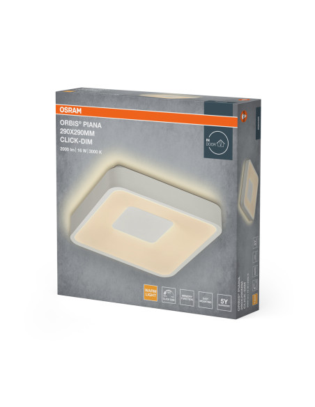 PLAFON ORBIS PIANA 290X290 16W830CLICKD WT 