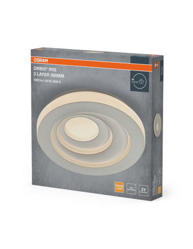 PLAFON ORBIS IRIS 3LAYER 390MM 48W 830 WT 