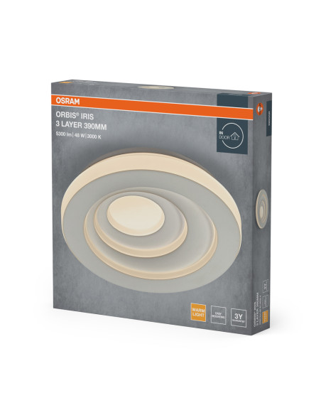PLAFON ORBIS IRIS 3LAYER 390MM 48W 830 WT 
