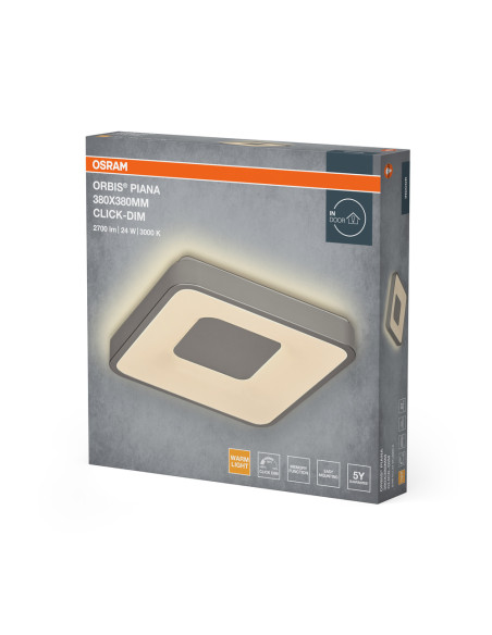 PLAFON ORBIS PIANA 380X380 24W830CLICKD SI 