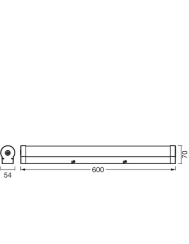KINKIET ORBIS TUBE 60CMCLICKCCTDIMIP44 FRBK 