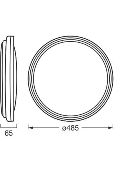 PLAFON ORBIS HELMAN 485MM 36W 830 WT SI   