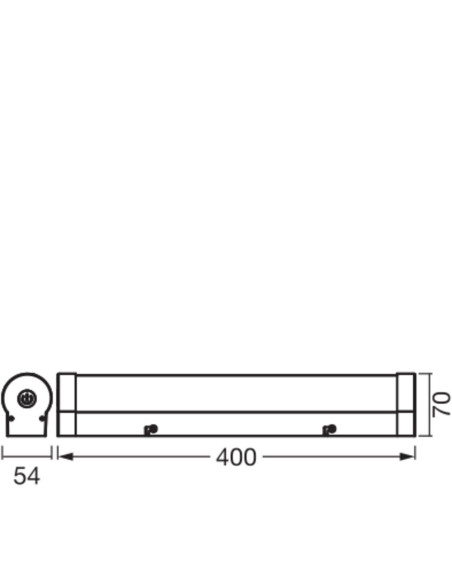 KINKIET ORBIS TUBE 40CMCLICKCCTDIMIP44 FRBK 