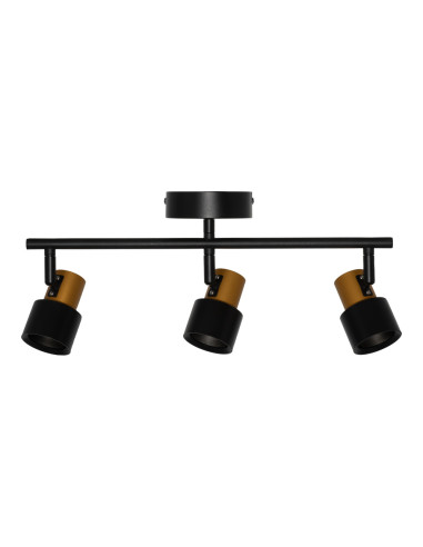 LAMPA NATYNKOWA DECOR SPOT SECTORAL 3XGU10GD/BK EUE 