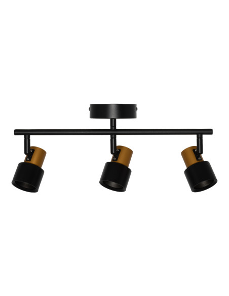 LAMPA NATYNKOWA DECOR SPOT SECTORAL 3XGU10GD/BK EUE 