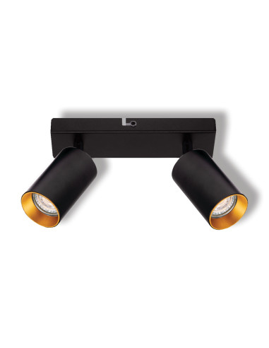 LAMPA NATYNKOWA DECOR SPOT ETERNAL 2XGU10 BK/GD EUE 