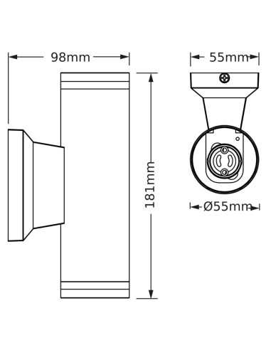 KINKIET DECOR SPOT PULSE UP/DOWN2XGU10BKEUE 