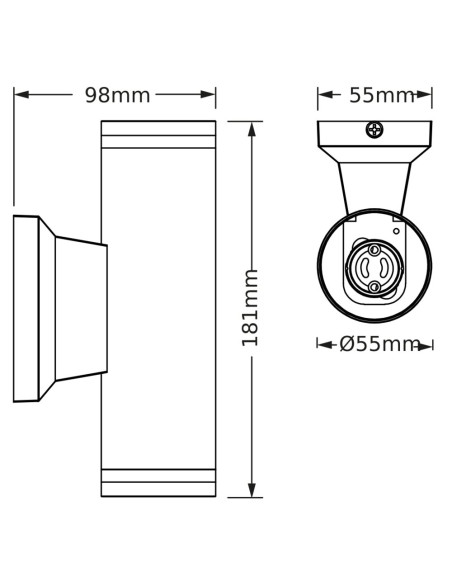 KINKIET DECOR SPOT PULSE UP/DOWN2XGU10BKEUE 