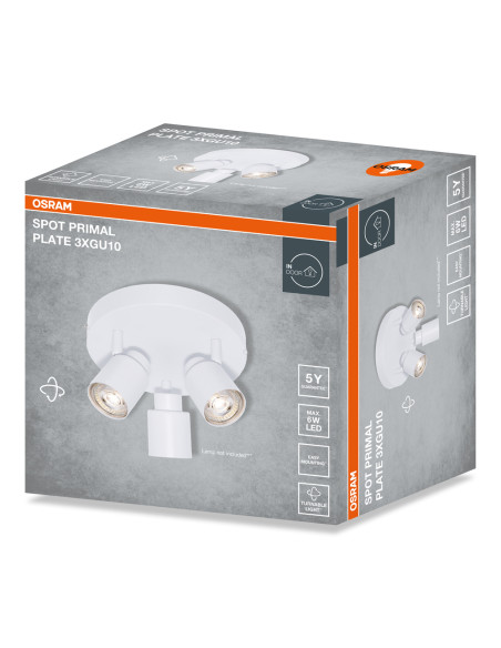 LAMPA NATYNKOWA DECOR SPOT PRIMAL PL 3XGU10 WT EUE 