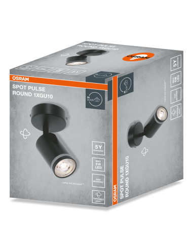 KINKIET DECOR SPOT PULSE 1XGU10 RD BK EUE 