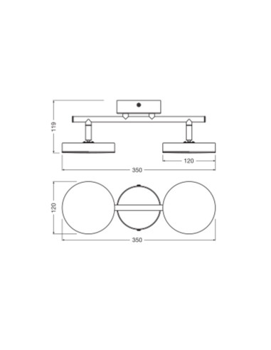 LAMPA NATYNKOWA DECOR SPOT MOON 2SPOT 10.5W 830 BK 
