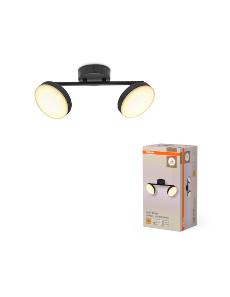 LAMPA NATYNKOWA DECOR SPOT MOON 2SPOT 10.5W 830 BK 