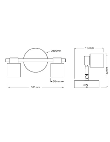 LAMPA NATYNKOWA DECOR SPOT PRIMAL 2XGU10 BK EUE 