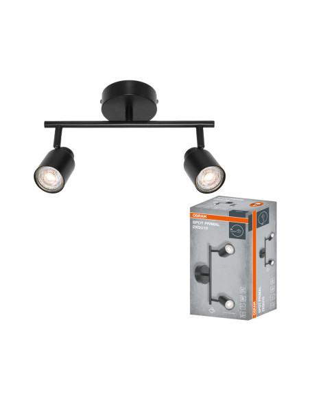 LAMPA NATYNKOWA DECOR SPOT PRIMAL 2XGU10 BK EUE 