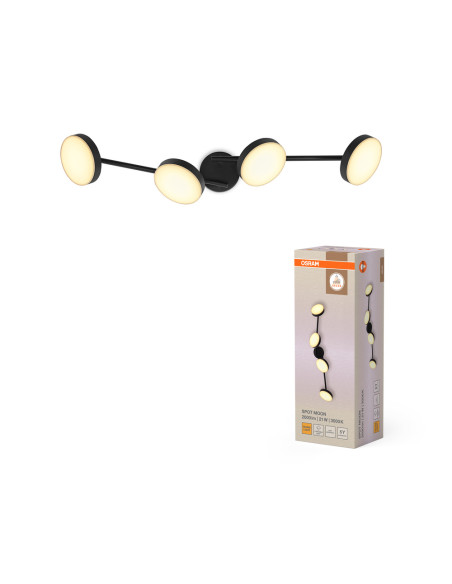 LAMPA NATYNKOWA DECOR SPOT MOON 4SPOT 21W 830 BK 