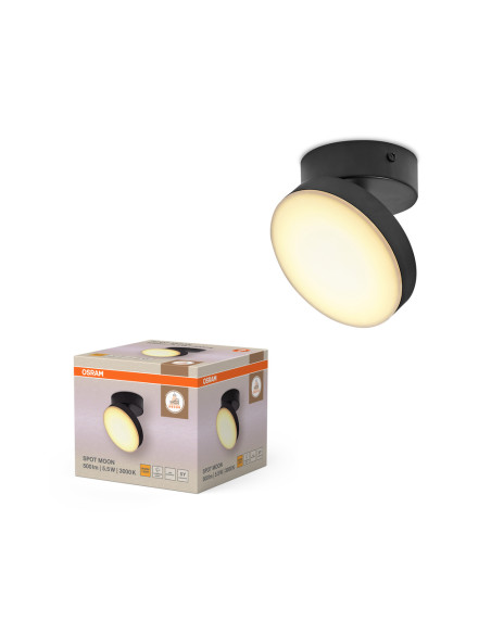 LAMPA NATYNKOWA DECOR SPOT MOON 1SPOT W 5.8W 830 BK 