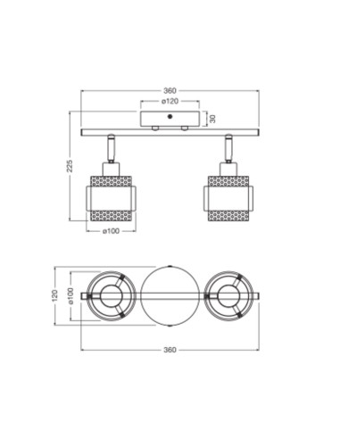 LAMPA NATYNKOWA DECOR SPOT HORNET 2X2.8W 827 E14 