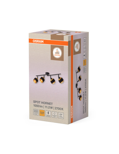 LAMPA NATYNKOWA DECOR SPOT HORNET 4X2.8W 827 E14 