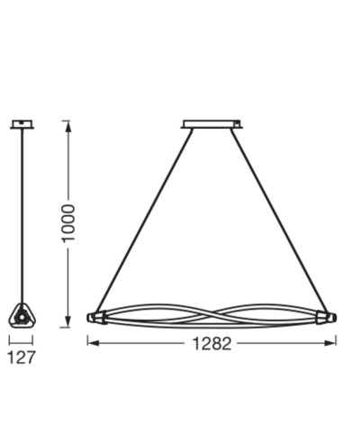LAMPA WISZĄCA DECOR SWIRL PEND 22W 830 CLICK DIM 