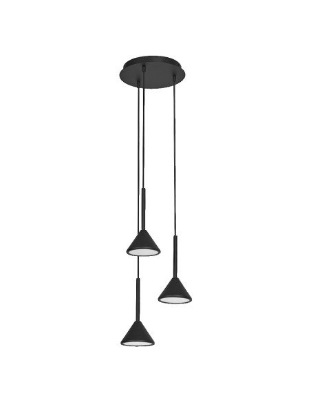 LAMPA WISZĄCA DECOR FUJI 3XPENDANT PL 13W 930 BK 