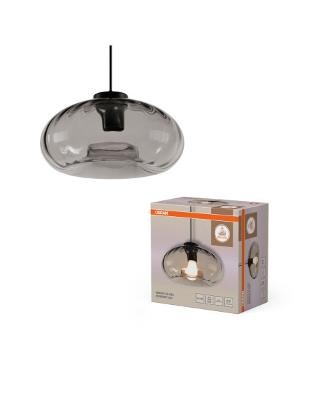 LAMPA WISZĄCA DECOR SMOKE GLASS PENDANT E27 