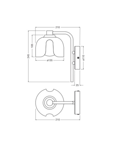 KINKIET DECOR COROLLE WALL G9 OR 