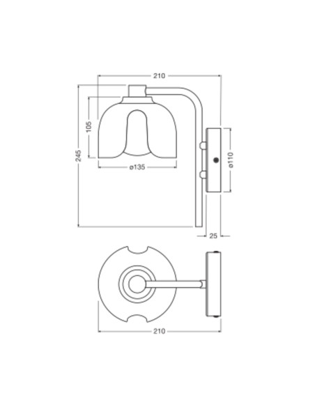 KINKIET DECOR COROLLE WALL G9 OR 