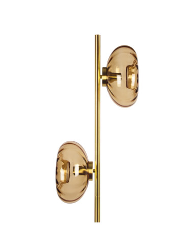 LAMPA PODŁOGOWA DECOR GOLD GLASS FLOOR 2XE14 