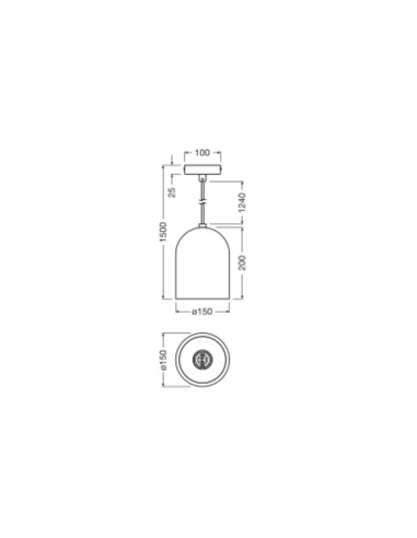 LAMPA WISZĄCA DECOR PILL PENDANT 1XE27 BK 