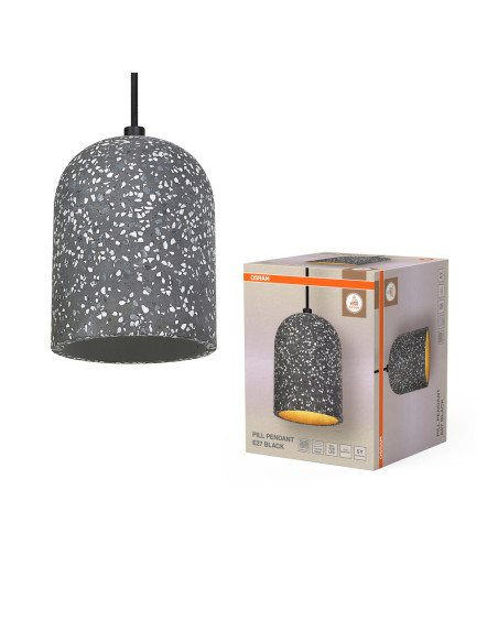 LAMPA WISZĄCA DECOR PILL PENDANT 1XE27 BK 