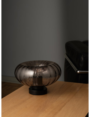 LAMPA STOŁOWA/BIURKOWA DECOR SMOKE GLASS TABLE E27  