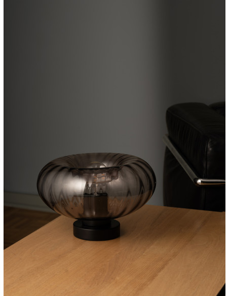 LAMPA STOŁOWA/BIURKOWA DECOR SMOKE GLASS TABLE E27  