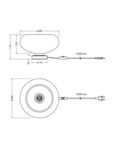 LAMPA STOŁOWA/BIURKOWA DECOR SMOKE GLASS TABLE E27  