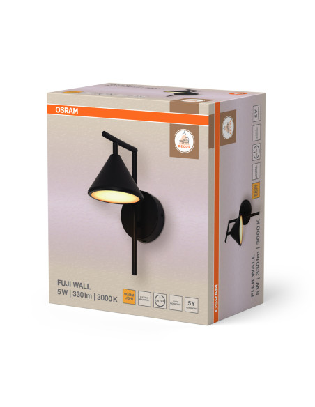 KINKIET DECOR FUJI WALL 5W 930 BK 