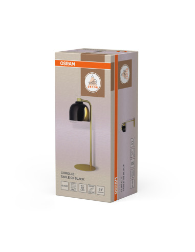 LAMPA STOŁOWA DECOR COROLLE TABLE G9 BK 