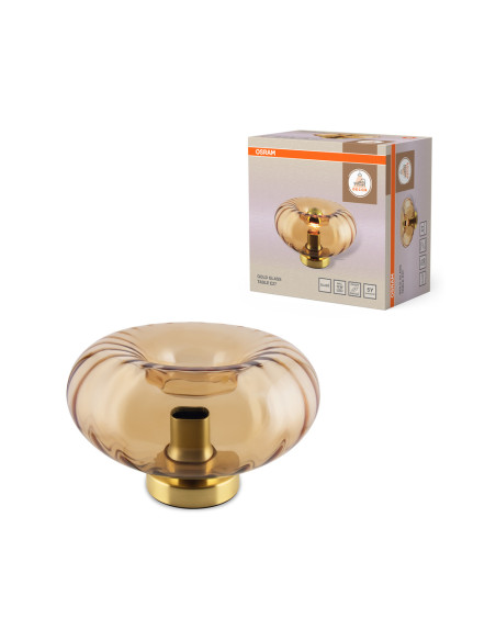 LAMPA STOŁOWA/BIURKOWA DECOR GOLD GLASS TABLE E27  