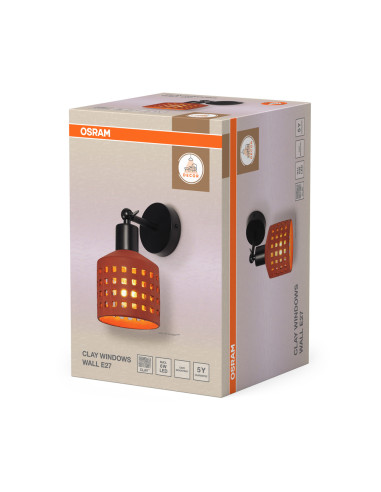 KINKIET DECOR CLAY WINDOWS WALL 1XE27 