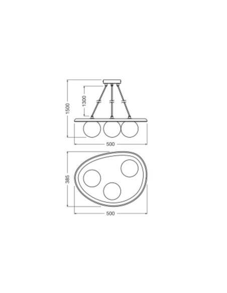 LAMPA WISZĄCA DECOR CLAY NEST PENDANT 3XG9 BR 