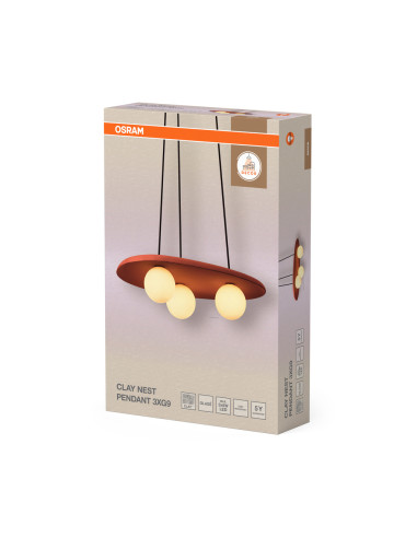 LAMPA WISZĄCA DECOR CLAY NEST PENDANT 3XG9 BR 